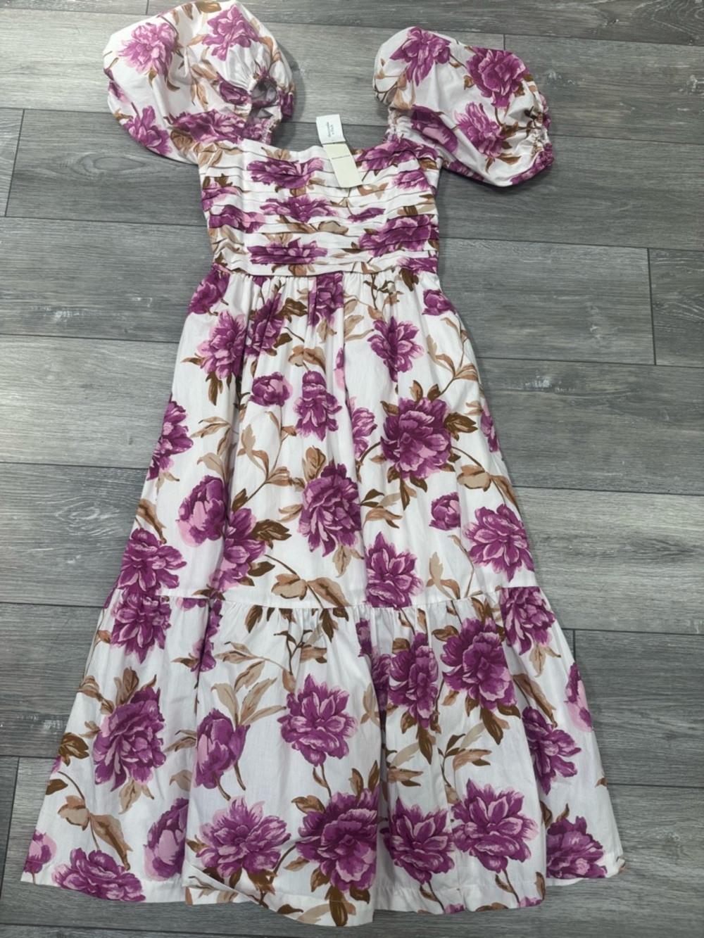 ABERCROMBIE & FITCH FLORAL EMERSON POPLIN MIDI DRESS